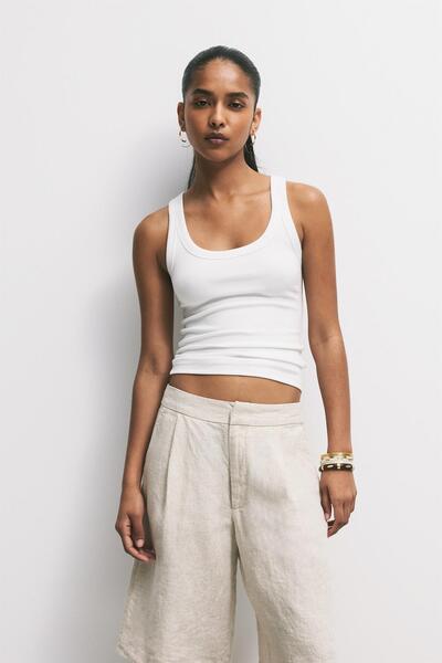 Pull & Bear %100 keten bermuda