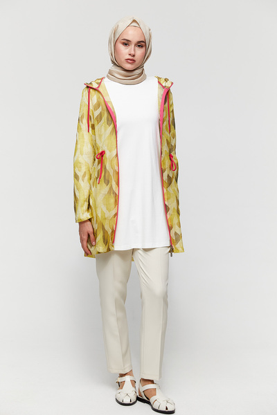 Setrms Desenli Kapüşonlu Twinset