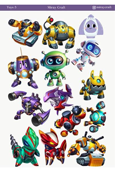 MirayDesign قطعة واحدة من الملصقات ذات الطابع اللعبة (12 × 17 سم) لمجلة الرصا...