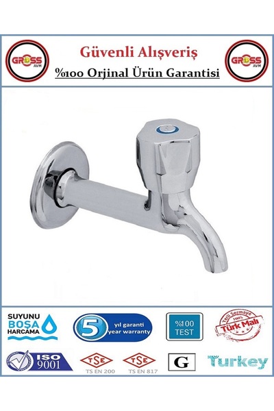 Eca E.C.A Pınar Uzun Musluk - %100 Prinç - Ürün - 5 Yıl Garanti