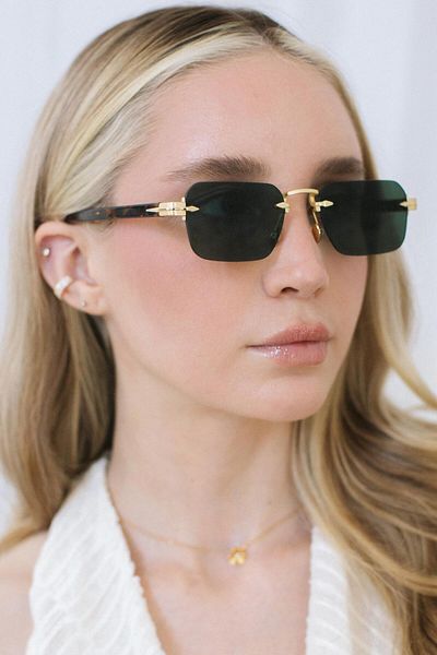 Bilge Karga Guts Gold Green Sunglasses