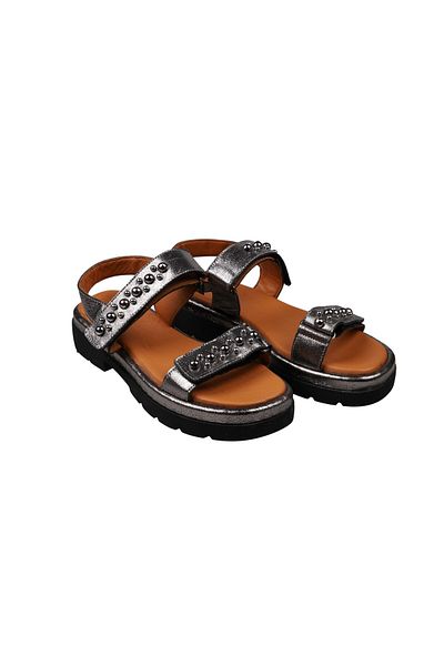 Lady Mia Velvia Trok Detailed Genuine Leather Women's Sandals