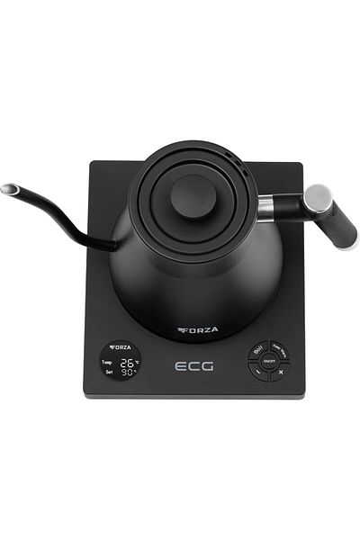 ECG Fierbător electric Forza 8000 Pour Over Nero, 1200 W, 1 litru, oțel inoxidabil, negru mat