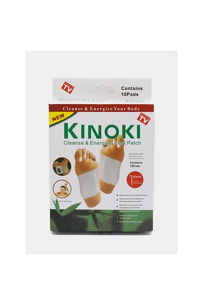 Kinoki Set of 50 KINOKI Patches, for Body Detoxification, with Tourmaline, Vitamin C, E and Oils