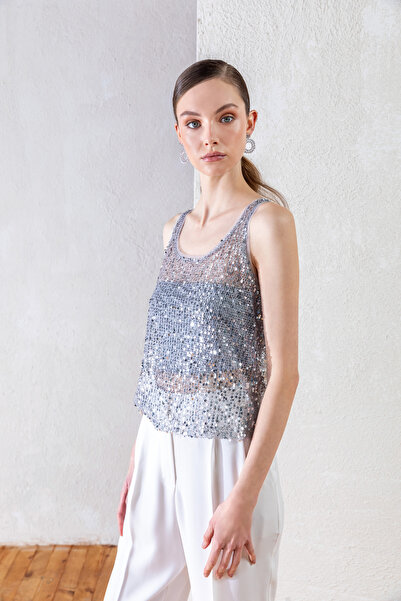 KASHA 25Y3B089 PUL PAYET BLUZ