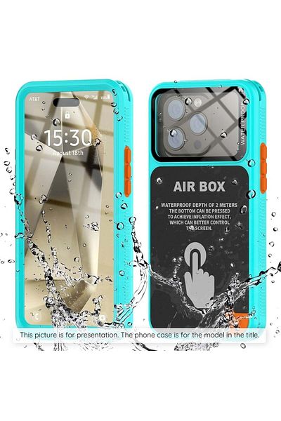 ShellBox Husă universală impermeabilă pentru telefon până la 6,1 inch, ShellBox AirBox IP68, albastră