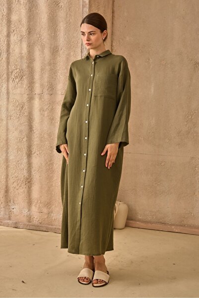 QANU Muslin Dress Green