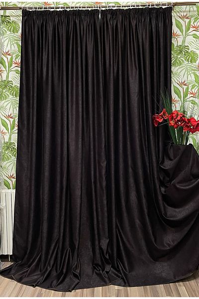 Liz Line Set of two blackout curtains, with drapery, various sizes and colors, from the "Monocrom" range by Liz Line