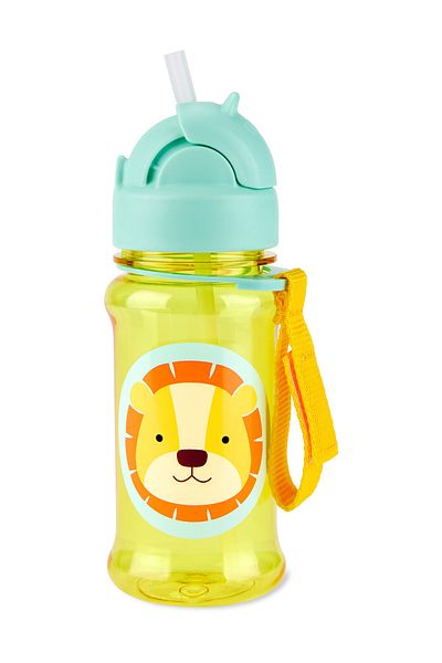 Skip Hop Zoo Tritan Water Bottle with Straw Lion