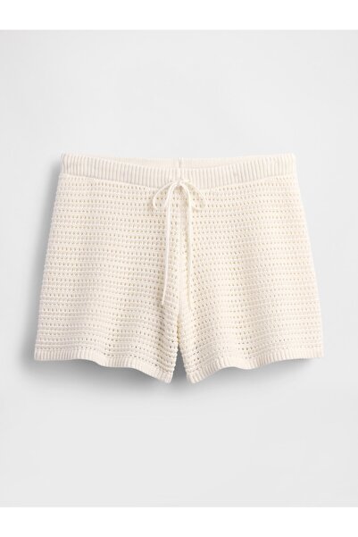 GAP Kadın Krem Kroşe Kolay Şort