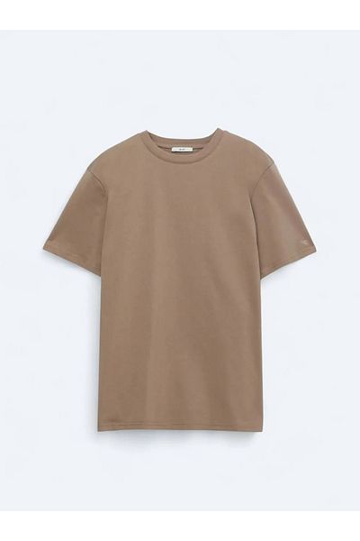 Kip Brown Crew Neck 100% Cotton T-Shirt