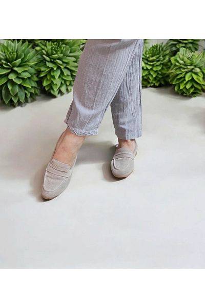 GokceKundura06 Women's Real Suede Leather Home, Office Ballerinas