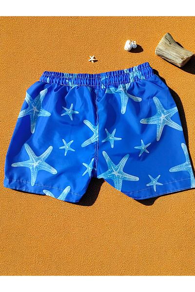 MİLAYS LİFE HOME COLLECTİON Pantaloni scurți pentru băieți, cu imprimeu colorat, cu șireturi, cu plasă de plasă în interior, pentru mare și piscină