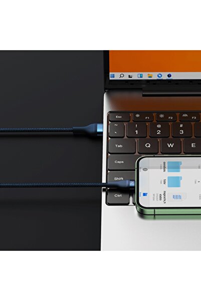 Baseus 3in1 USB to Type-C, Lightning, Micro-USB Charging / Data Cable, 66W, 1.2m, Flash Series 2, Blue