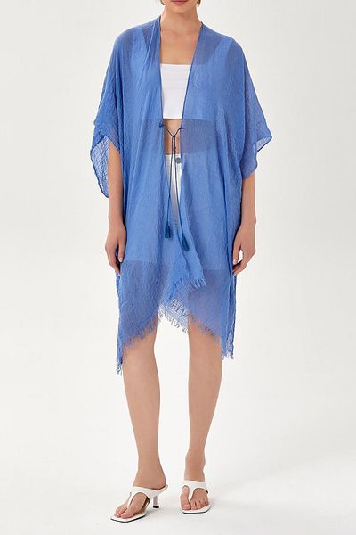 Neşeli Butik pareo din muselina indigo pentru femei NBMHT01