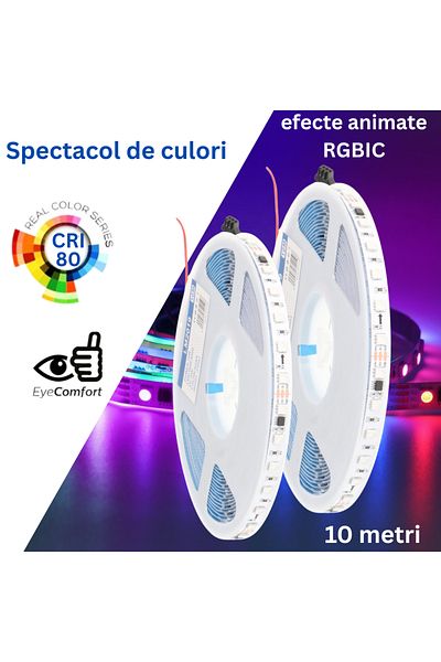 LDM Digital RGBIC LED strip 24V DC SMD5050, 60 LED/m, IP20, 10M