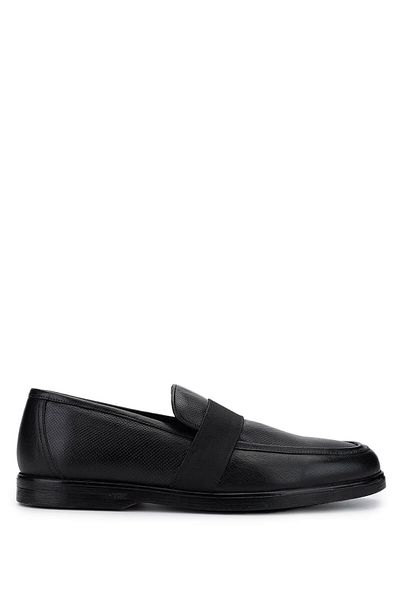 Tamer Tanca Men's Genuine Leather Black Leather Casual Shoes