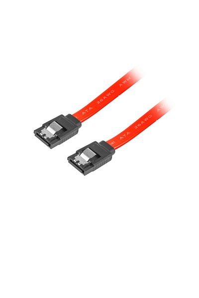 Lanberg Cablu de conectare, Lanberg, SATA Data II mamă/mamă 3GB/S, 0.5 m, roșu