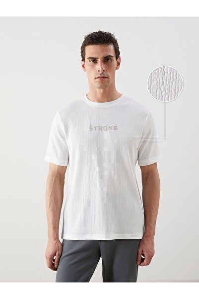 LC Waikiki Ανδρικό μπλουζάκι με στάμπα με λαιμόκοψη New Season - S5O611Z8