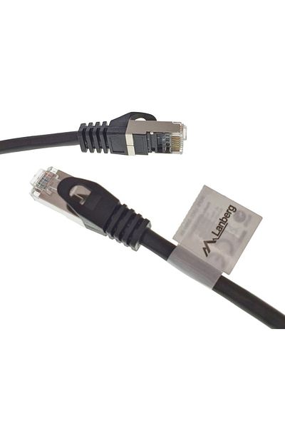 Lanberg Cablu FTP ecranat, Lanberg 41998, cat 5e, lungime 15m, AWG 26, 100 MHz, 2 x mufe RJ45, ethernet