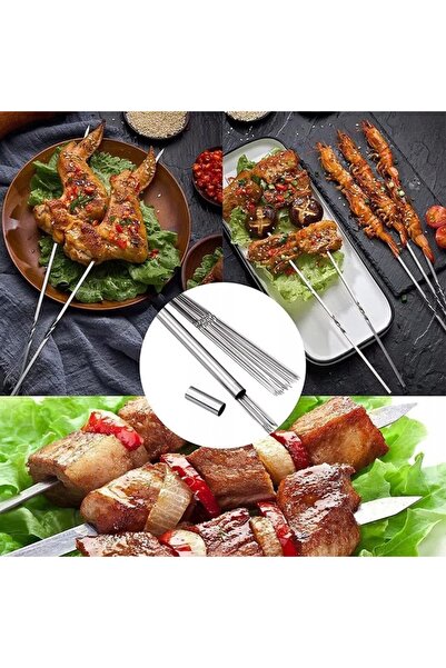 zola Σετ 20 σουβλάκια, Zola, με λαβή, ανοξείδωτο ατσάλι, 35 cm, κουτί αποθήκευσης, ασημί