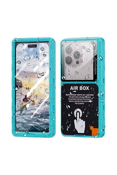 ShellBox Husă universală impermeabilă pentru telefon până la 6,9 inci, ShellBox AirBox IP68, albastră