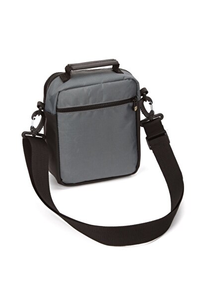 Newish Polo Men's Quatro Fabric Hand and Shoulder Bag - Gray