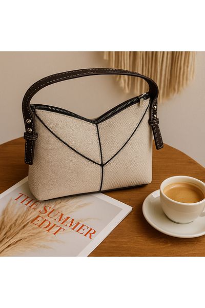 ALTUDA Women's Cross Strap Linen Shoulder Bag Ketty