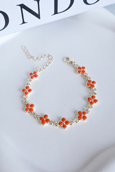 DEMOKAN سوار نسائي بسلسلة مفصلة على شكل زهرة