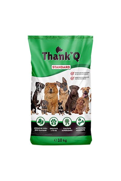 ThankQ Thank'Q Standard Ξηρά τροφή για ενήλικα σκυλιά με βοδινό κρέας, 10 kg