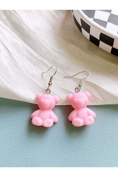 VOLY Set of 2 pink earrings with gummy bears pattern