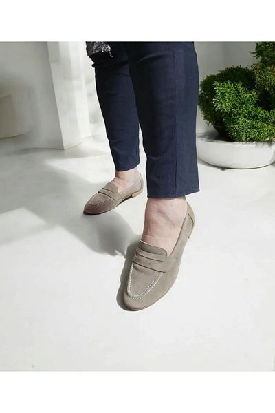 GokceKundura06 Women's Real Suede Leather Home, Office Ballerinas