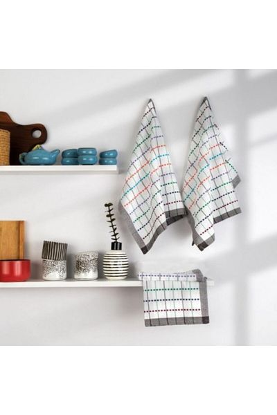 DC Home Set 4 kitchen towels 45x65cm, DC Home, Renkli Multicolor