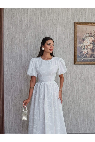 ESRAHELVACI Φόρεμα με λαιμόκοψη εξώπλατο φιστό