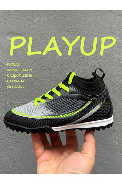 Playup Soccer Shoes for Children with Socks, with Termo Anti-Slip Soles, Suitable for Futsal Floor