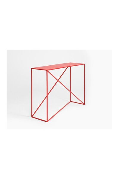 Hitit Dekorasyon Blaay Kırmızı Metal Dresuar Konsol