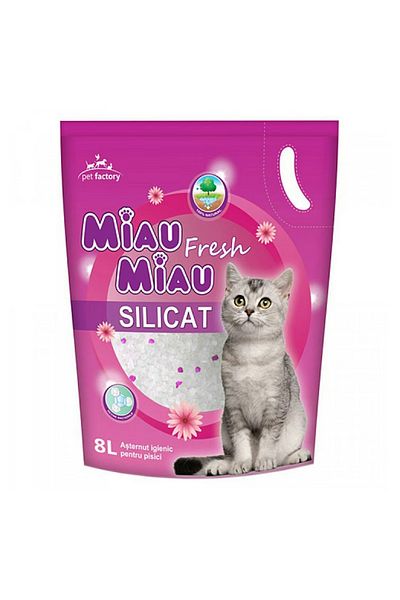 MIAU MIAU Υγιεινή άμμος υγιεινής για γάτες Floral, πυριτικό 8L