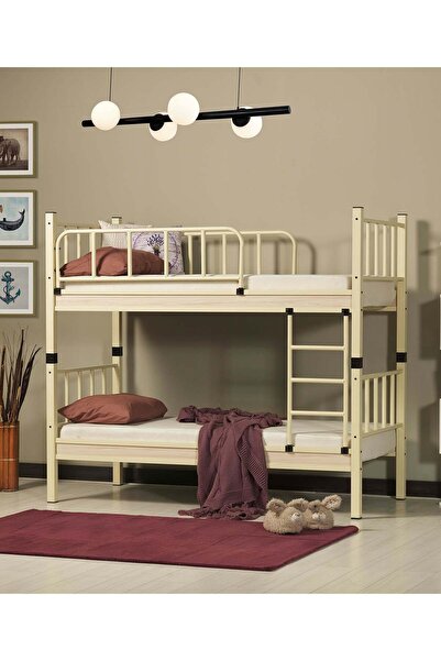 AKSviva Yurt Genç Çocuk Odası Metal Ranza Ve Karyola 90x190