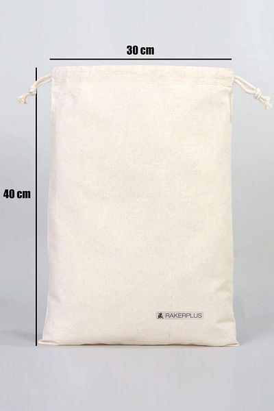 Rakerplus 30X40 cm Raw Cloth Drawstring Shoe Bag
