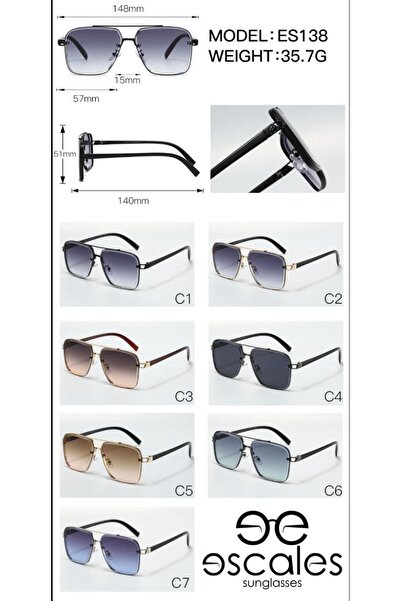 Escales Men's Uv-400 Protection Luxury Sunglasses