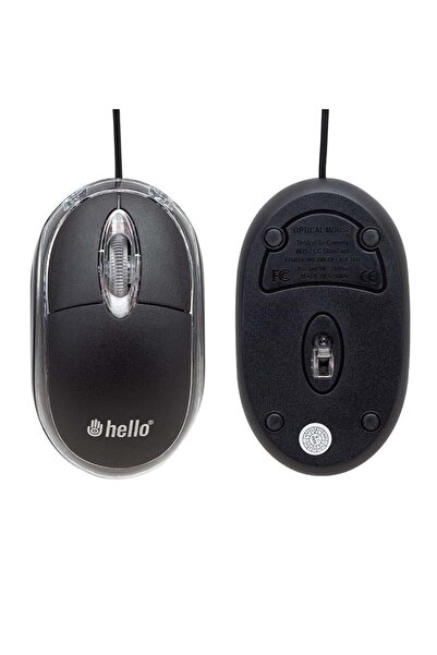 Hello HL-18736 Optik Işıklı 800 DPI Kablolu Mouse