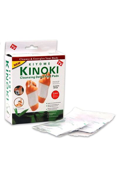 Kinoki Set of 10 Detox Patches, Kinoki Type, with Tourmaline, Bamboo Vinegar, Vitamins and Oils