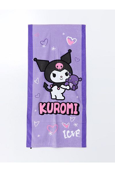 LC Waikiki Kuromi Printed Girl's Beach Towel 70X150 cm