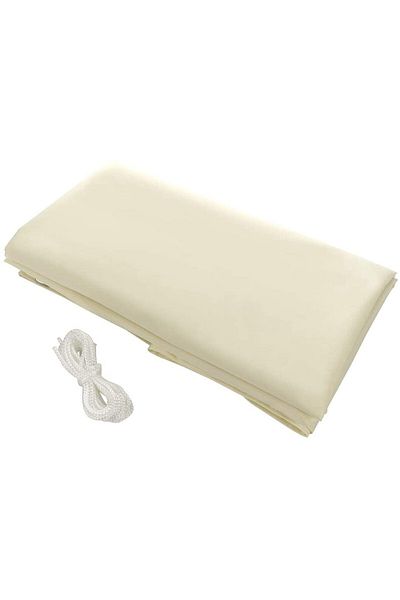 zola Waterproof tarpaulin/sunblind,triangular, cream, with hooks, density 180 g/m², size 4x4x4m