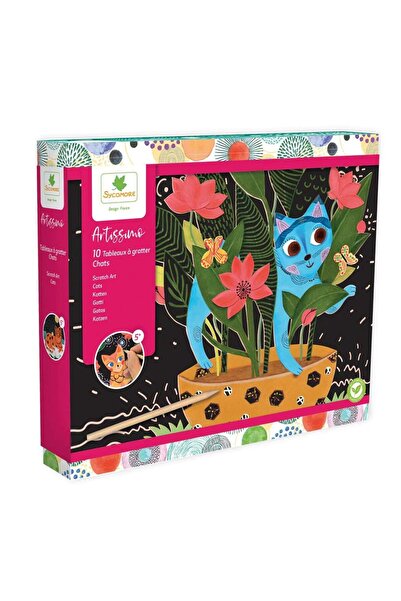 Sycomore Set de creatie cu planse de razuit Sycomore L Pisici