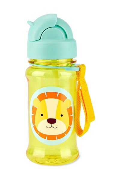Skip Hop Zoo Tritan Water Bottle with Straw Lion