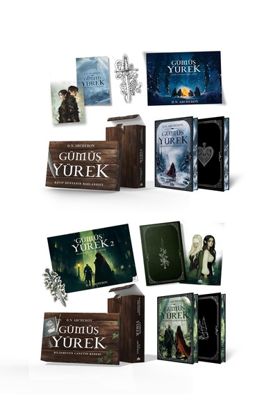 Guardian Kitap Gümüş Yürek 1 ve 2 Serisi Yan Boyamalı Hediyeli Özel Kutulu Set