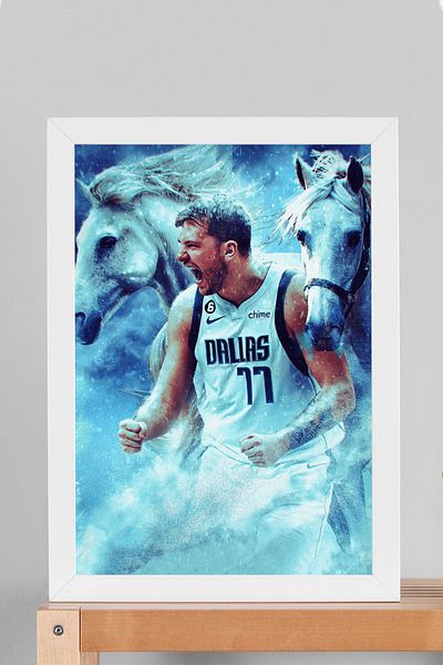 Saturn Pictură înrămată Luka Doncic - Pictură poster NBA Dallas Mavericks