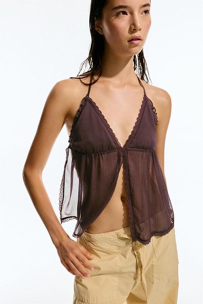 Pull & Bear Open back camisole top