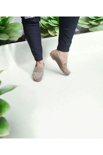 GokceKundura06 Women's Real Suede Leather Home, Office Ballerinas